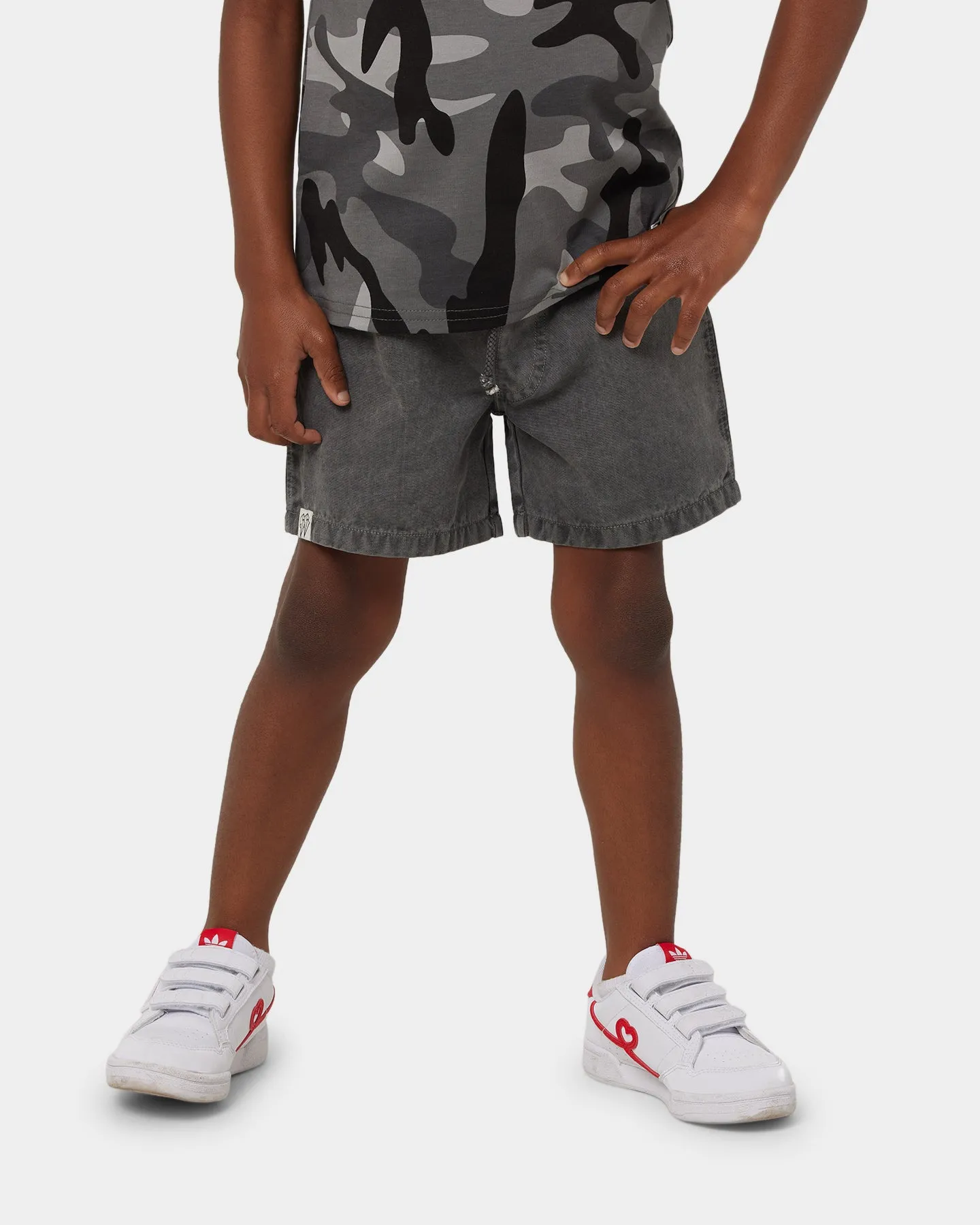 EN ES Kid's Havanna Beach Short Washed Grey