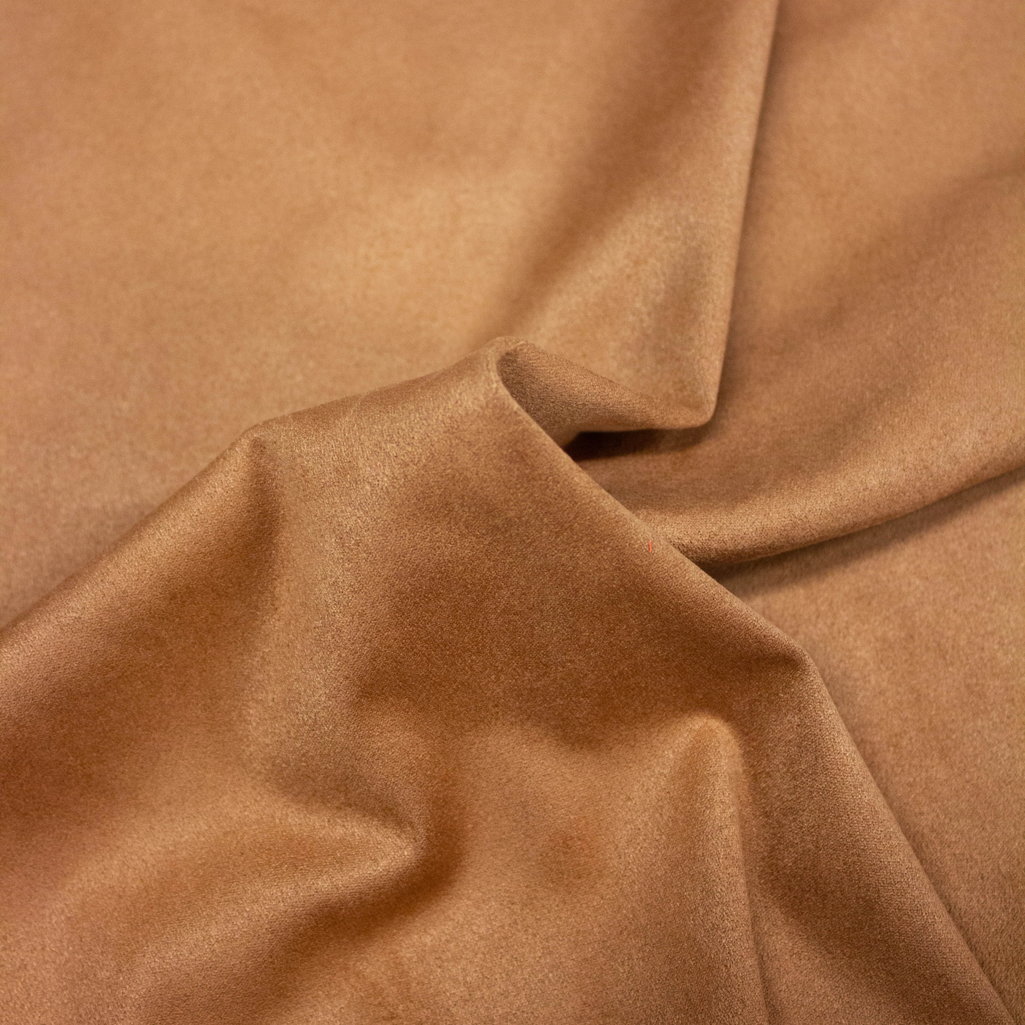 Estyr Cognac Brown Polyester Suède Stretch