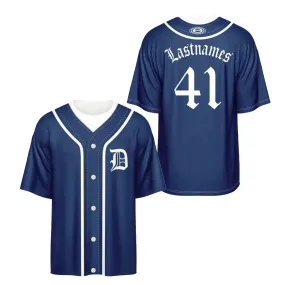 Faux Fake Full Button- Custom Jersey