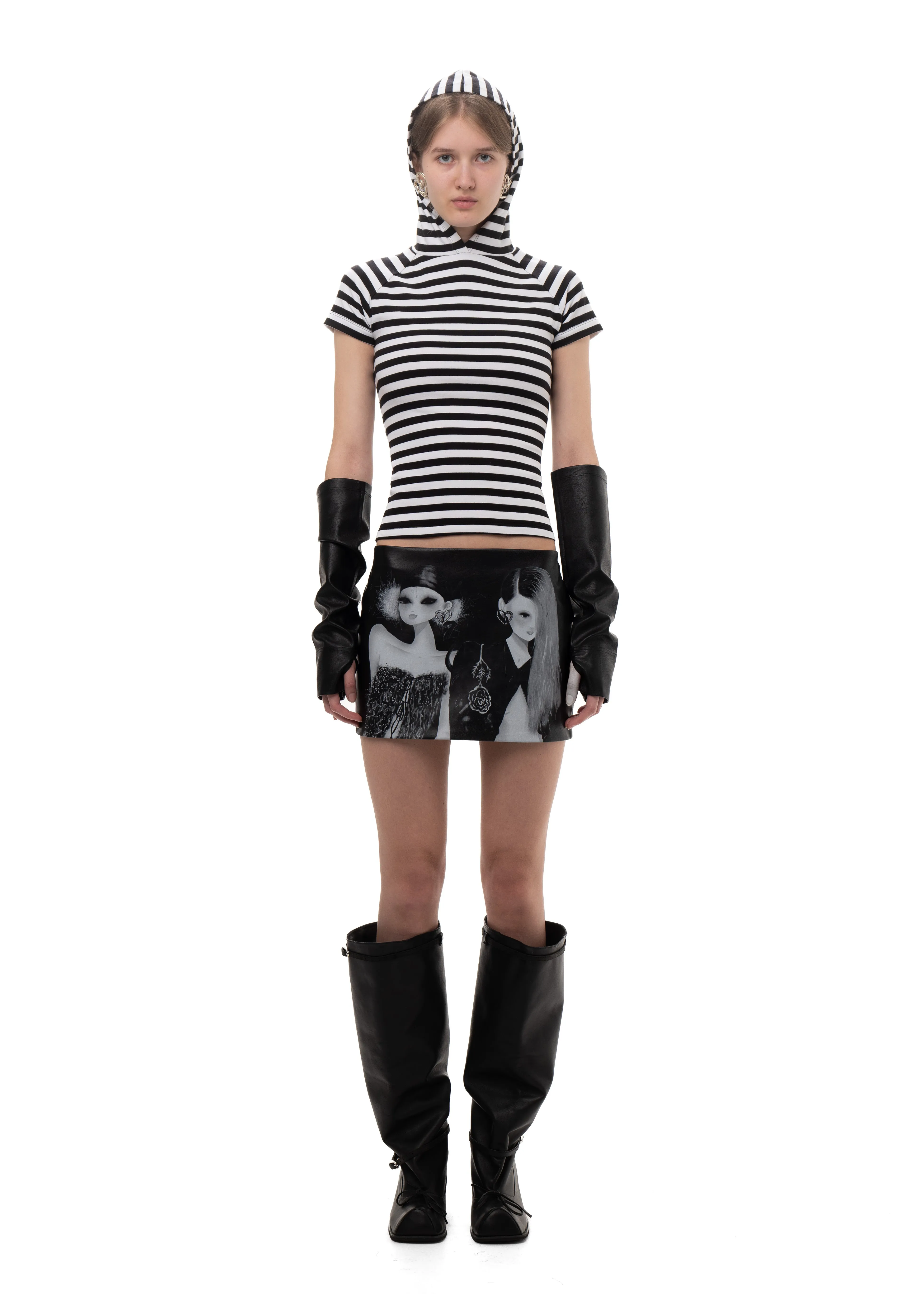 FAUX LEATHER MINI SKIRT