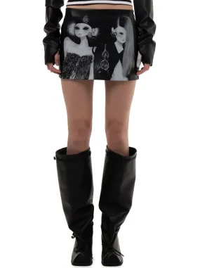 FAUX LEATHER MINI SKIRT