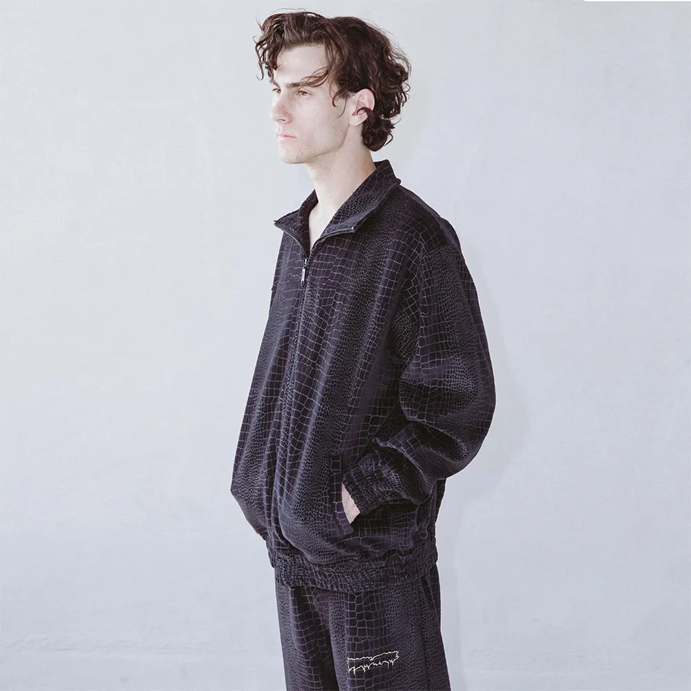 FUCKING AWESOME VELOUR CROC TRACK JACKET // BLACK