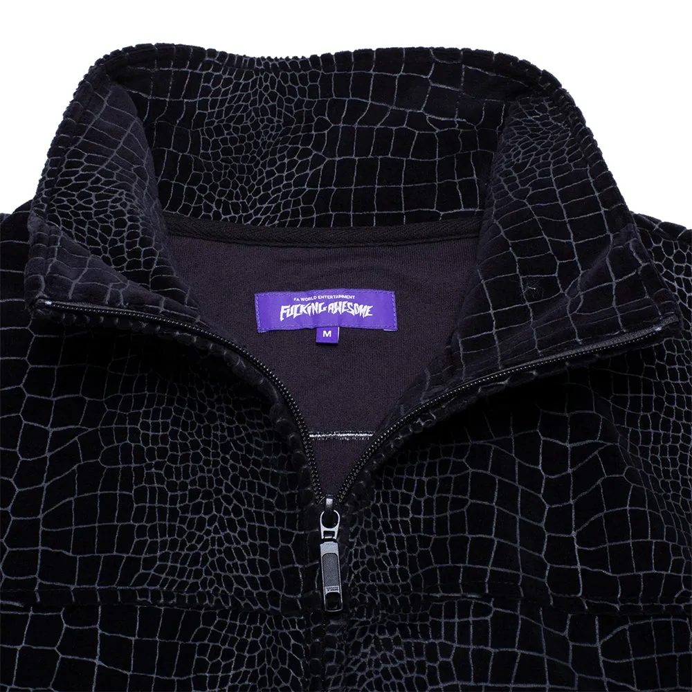 FUCKING AWESOME VELOUR CROC TRACK JACKET // BLACK