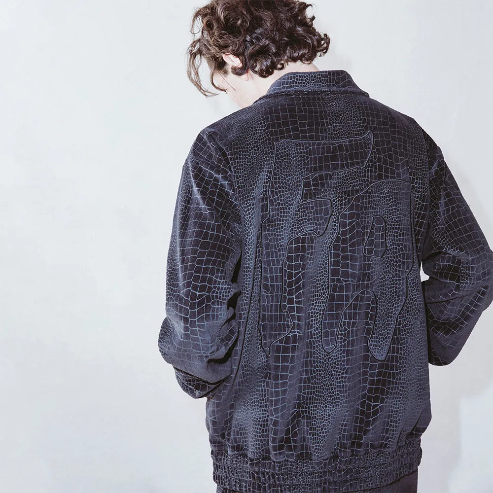 FUCKING AWESOME VELOUR CROC TRACK JACKET // BLACK