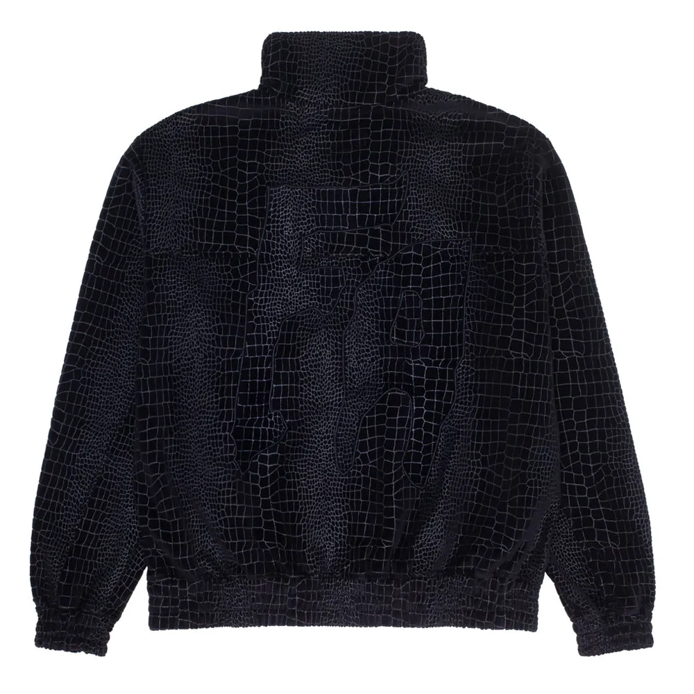 FUCKING AWESOME VELOUR CROC TRACK JACKET // BLACK