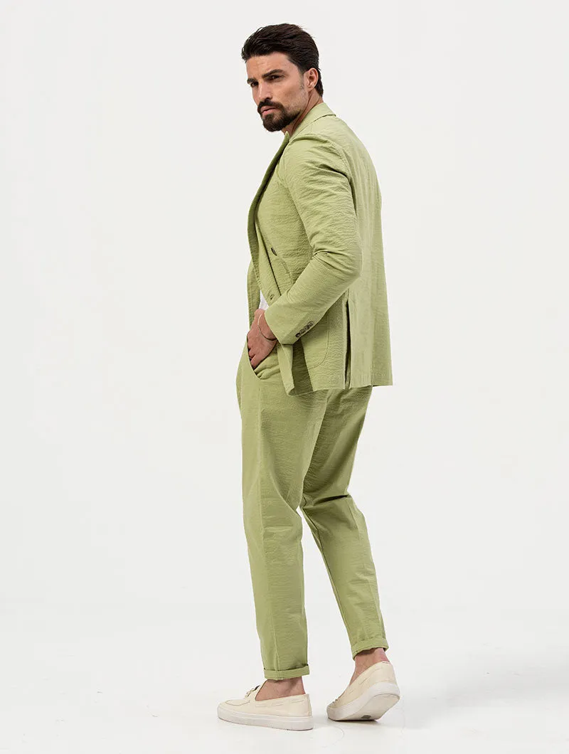 GRANT DOUBLE BREASTED BLAZER IN GREEN