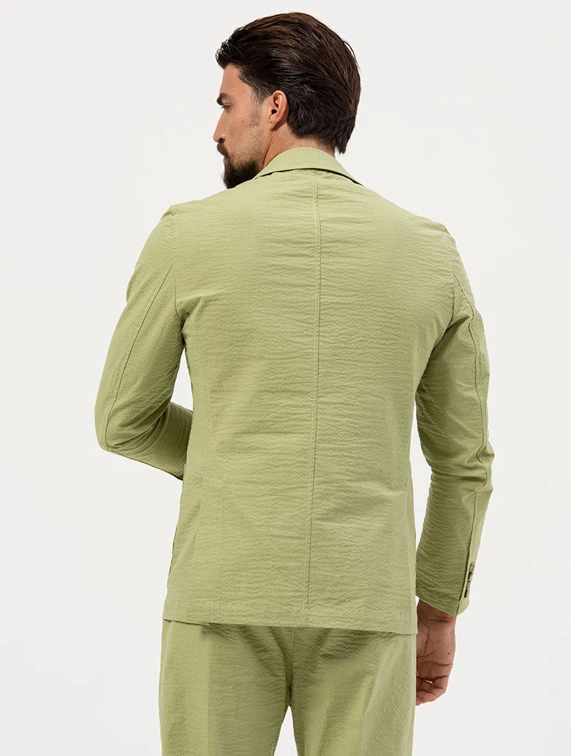GRANT DOUBLE BREASTED BLAZER IN GREEN