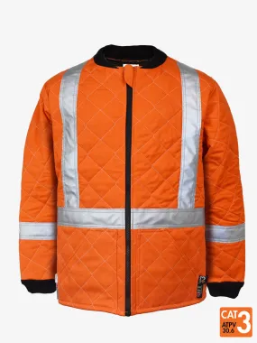 Hi-Vis Westex Ultrasoft FR Quilted Freezer Jacket by IFR Workwear - Style USO417