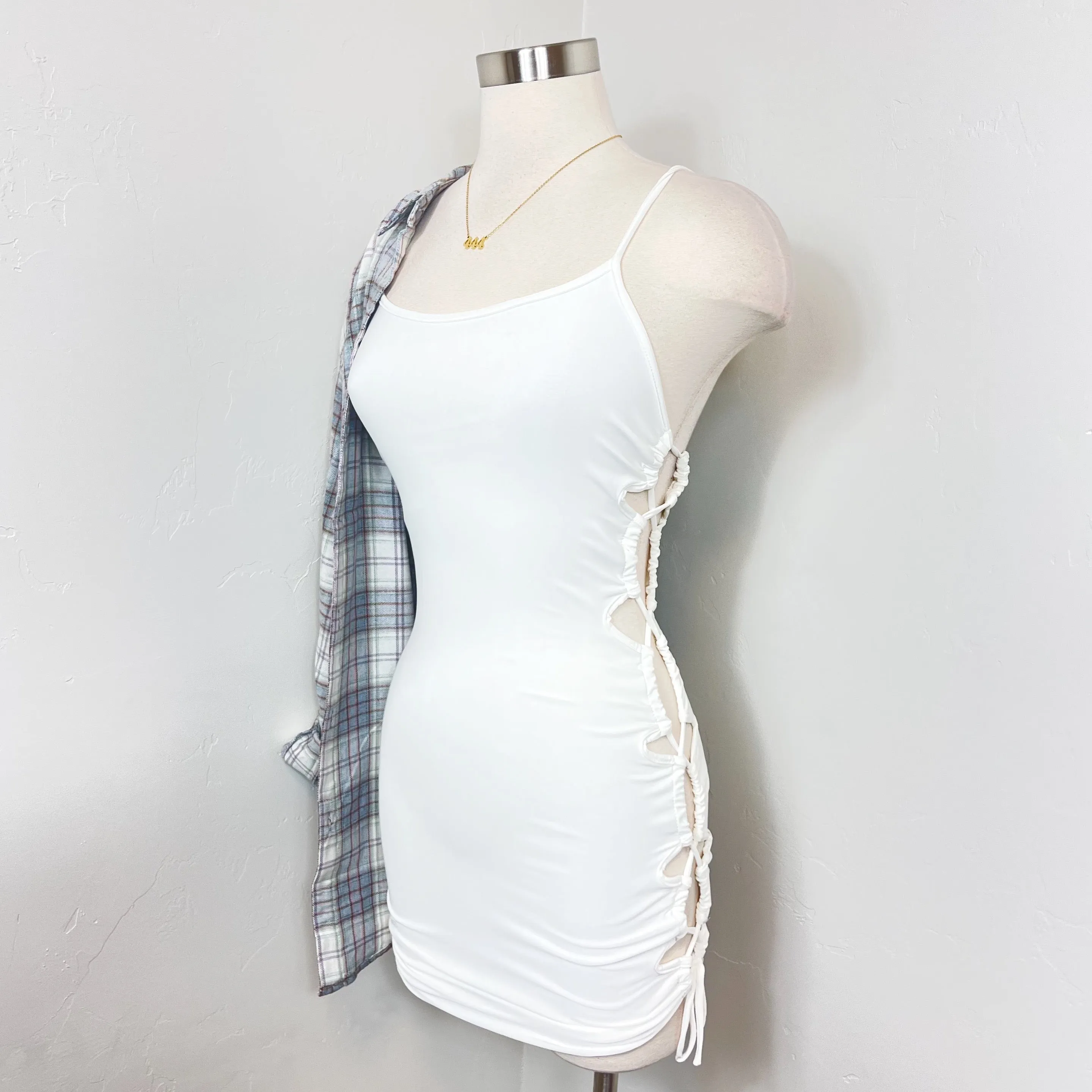 Just A Tease Dress - White