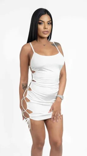 Just A Tease Dress - White