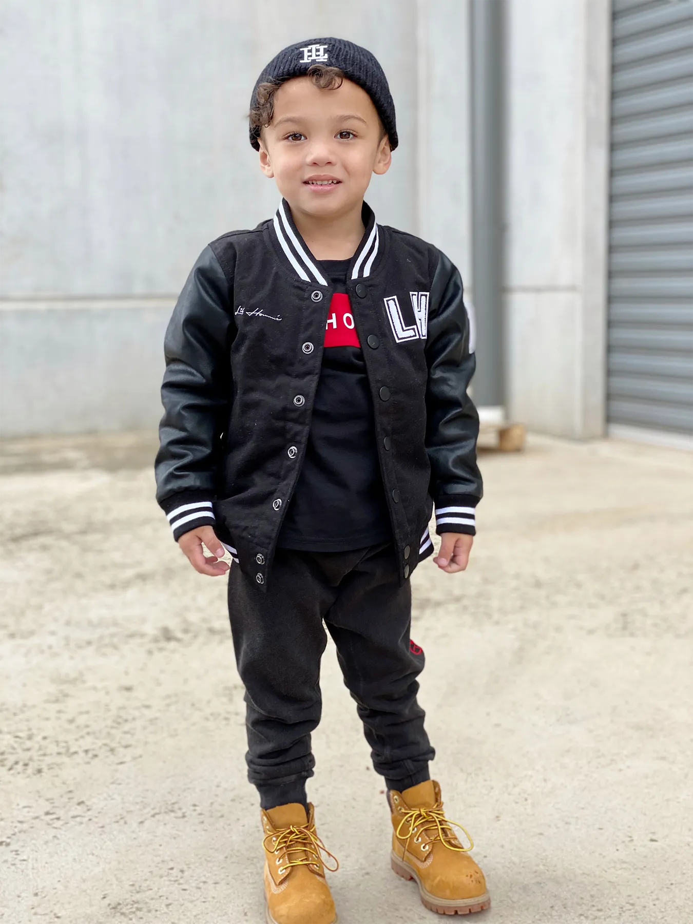 Kid's Lil Hommé MVP Varsity Jacket Black