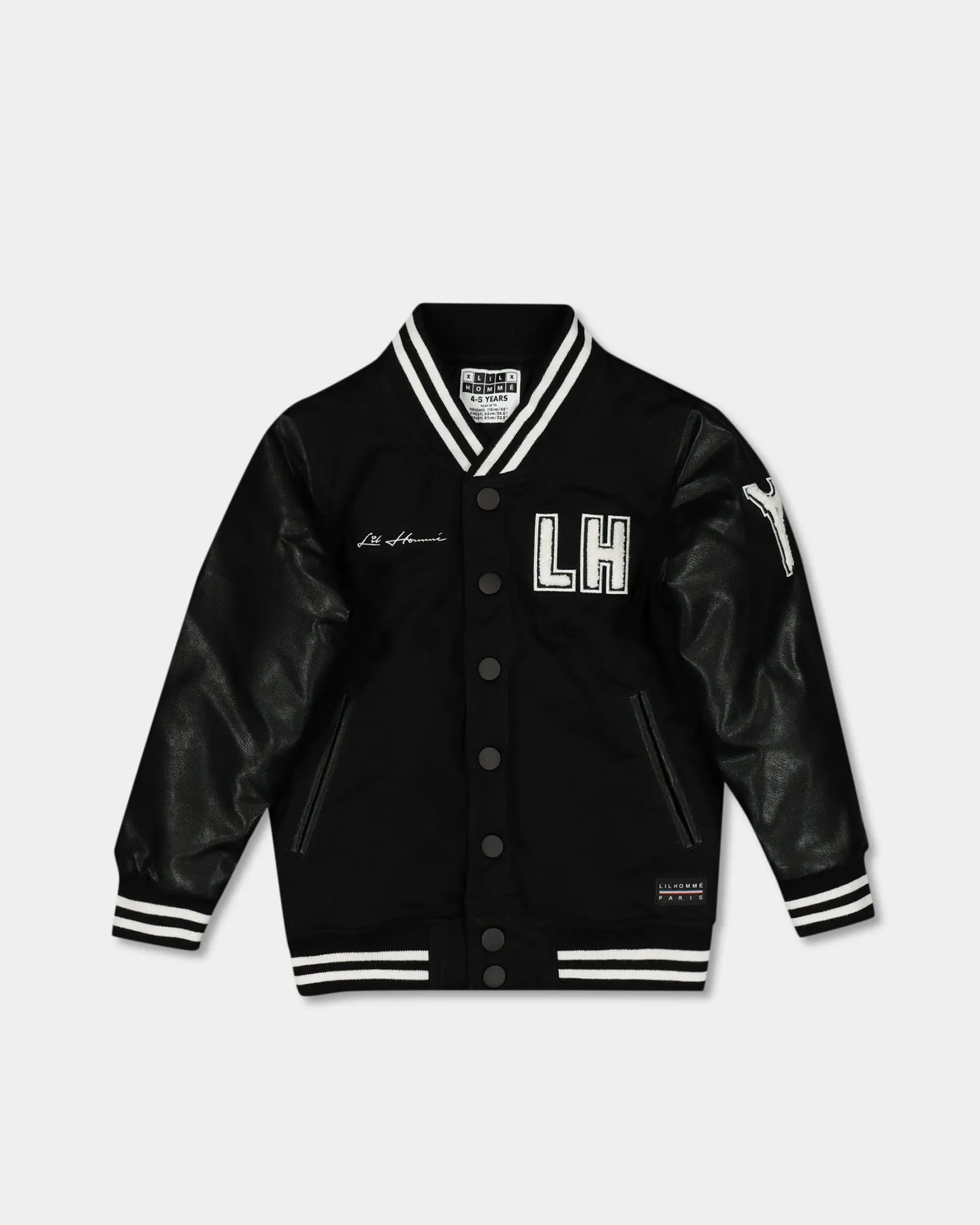 Kid's Lil Hommé MVP Varsity Jacket Black