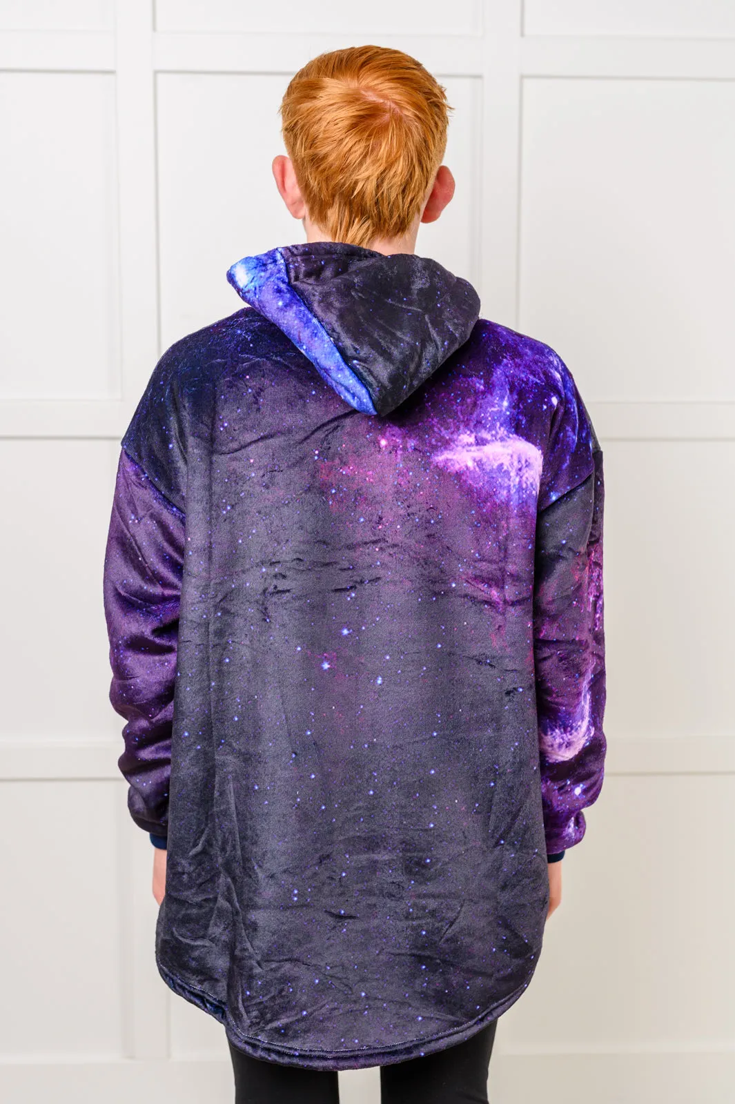 Kids Oversized Hoodie Blanket - Starry Sky