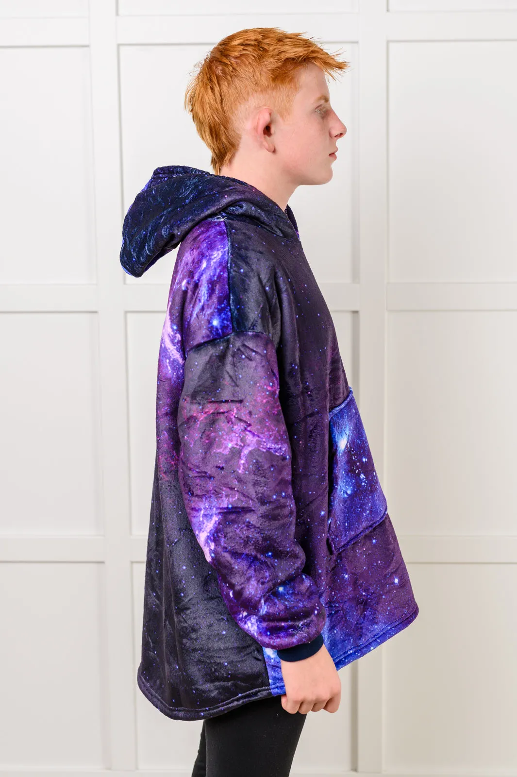 Kids Oversized Hoodie Blanket - Starry Sky