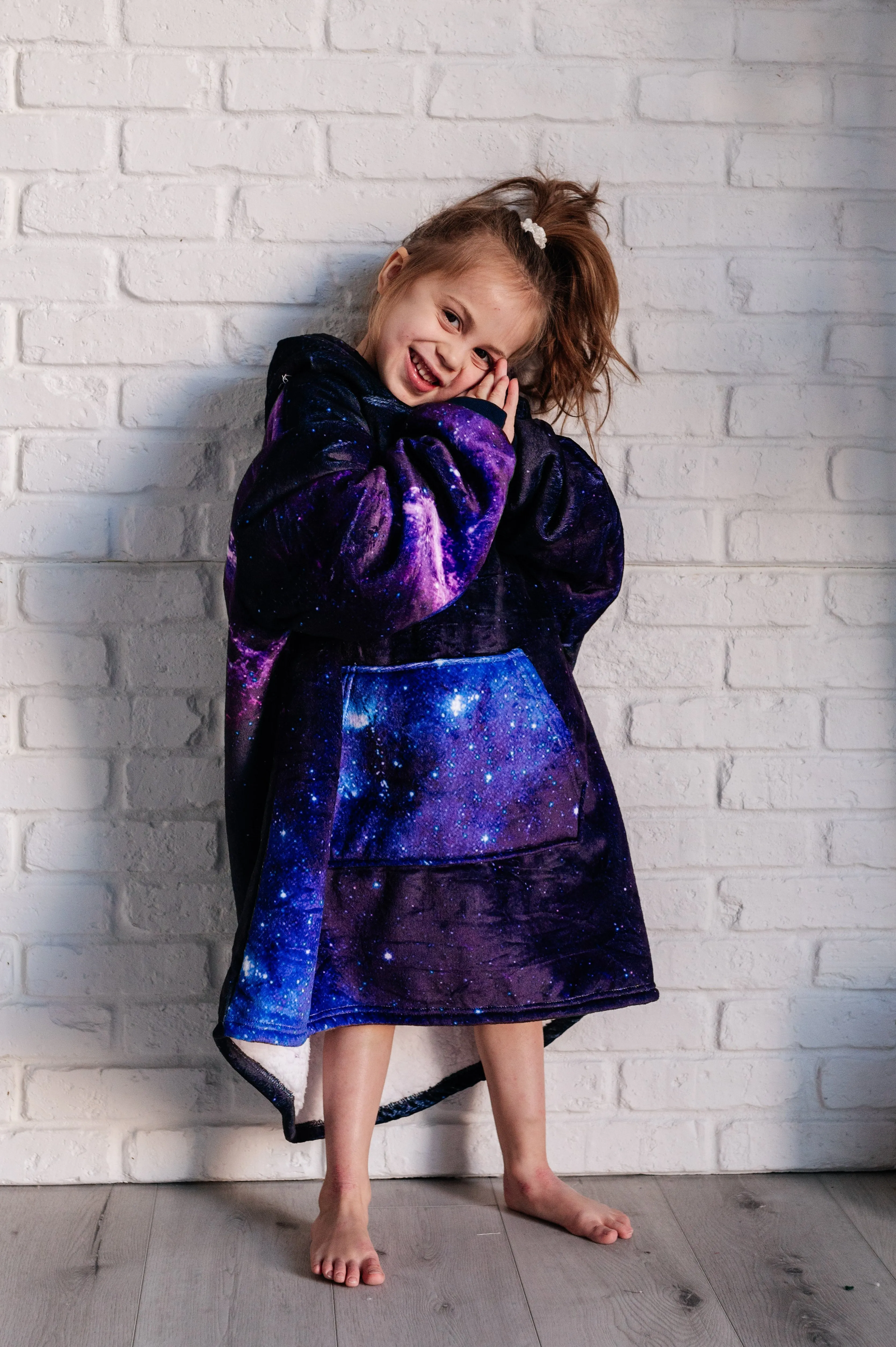 Kids Oversized Hoodie Blanket - Starry Sky
