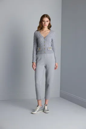 Knitwear Pants with Pockets and Cord at the Waist