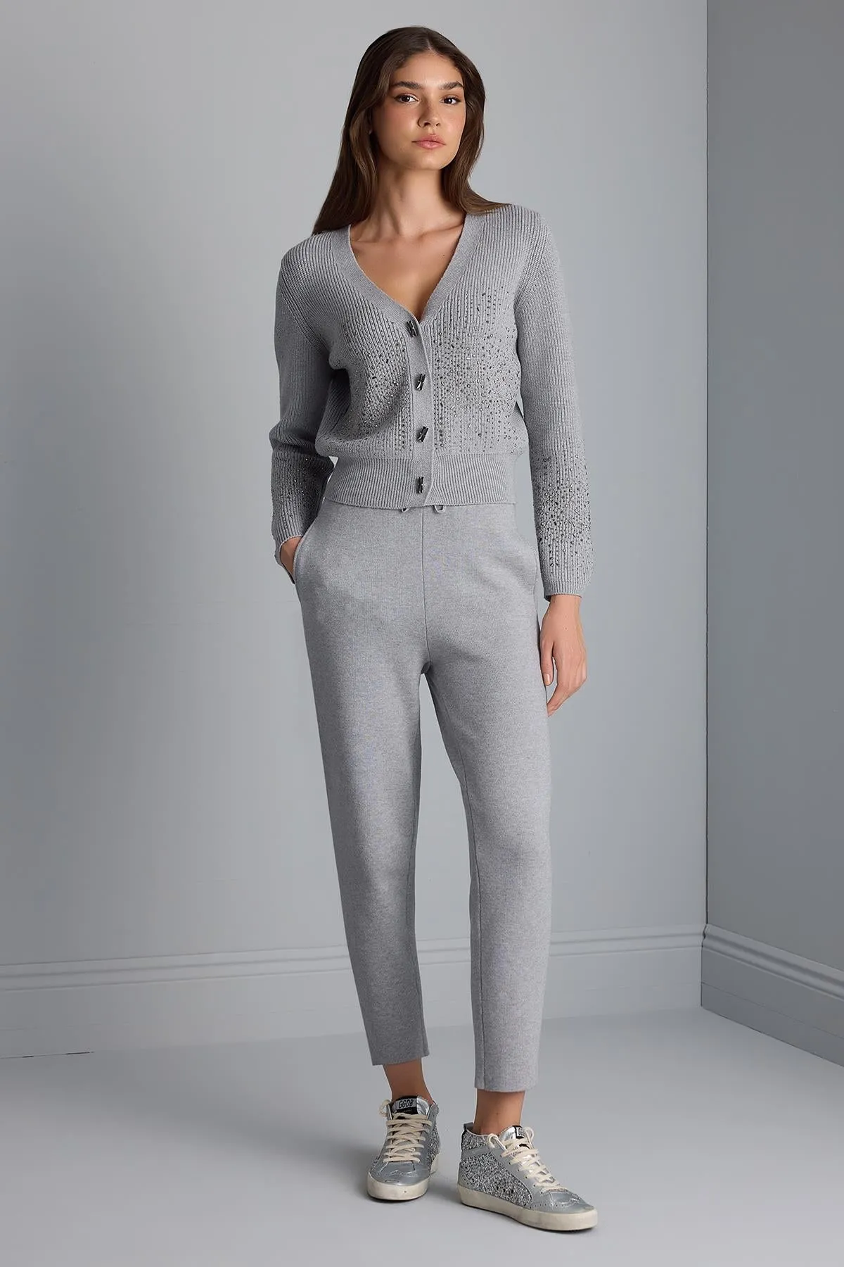 Knitwear Pants with Pockets and Cord at the Waist