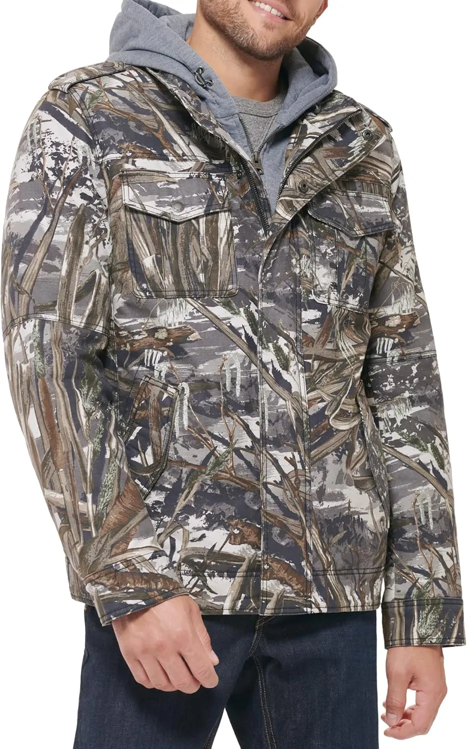 Levi's Men's Cotton Hooded Military Jacket All sizes available