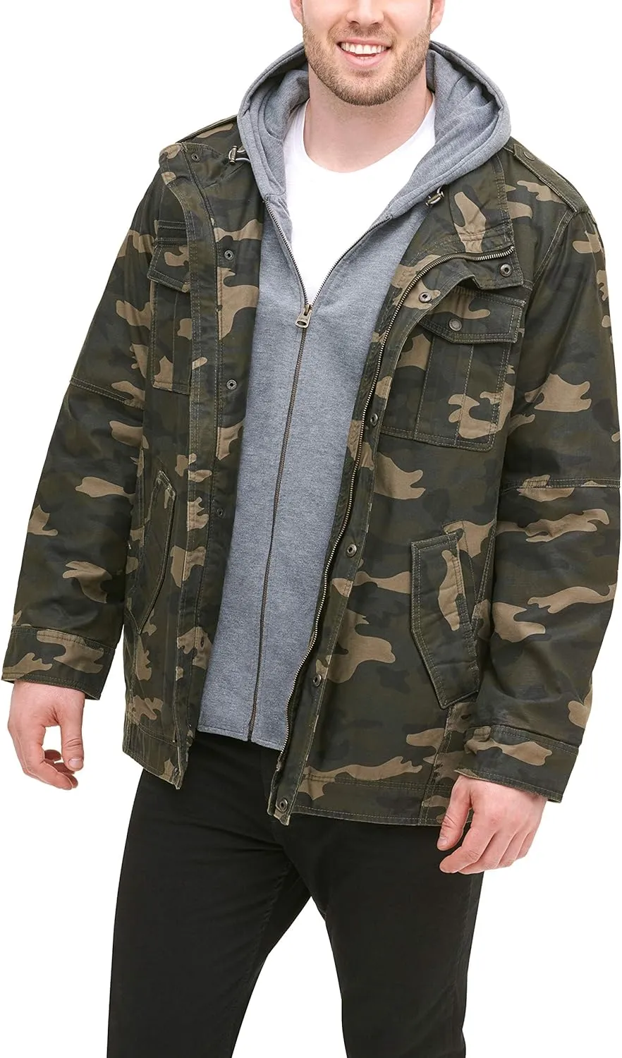 Levi's Men's Cotton Hooded Military Jacket All sizes available