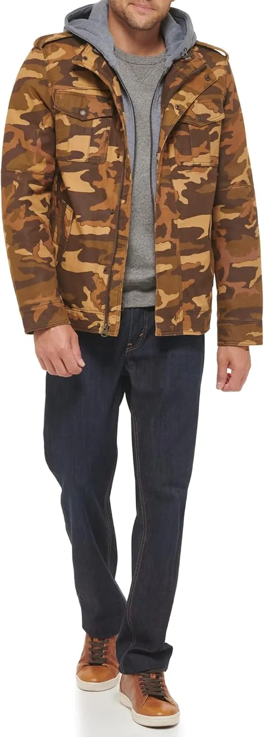 Levi's Men's Cotton Hooded Military Jacket All sizes available