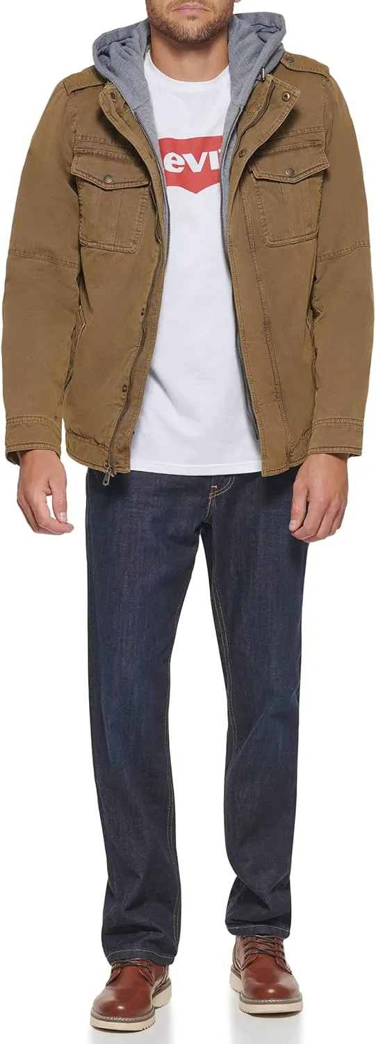 Levi's Men's Cotton Hooded Military Jacket All sizes available