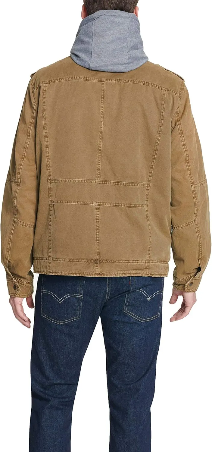 Levi's Men's Cotton Hooded Military Jacket All sizes available