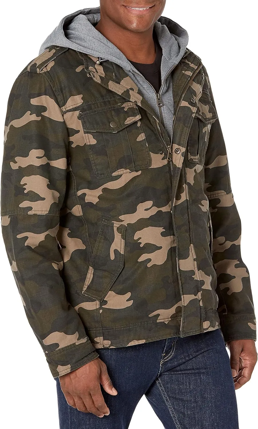 Levi's Men's Cotton Hooded Military Jacket All sizes available
