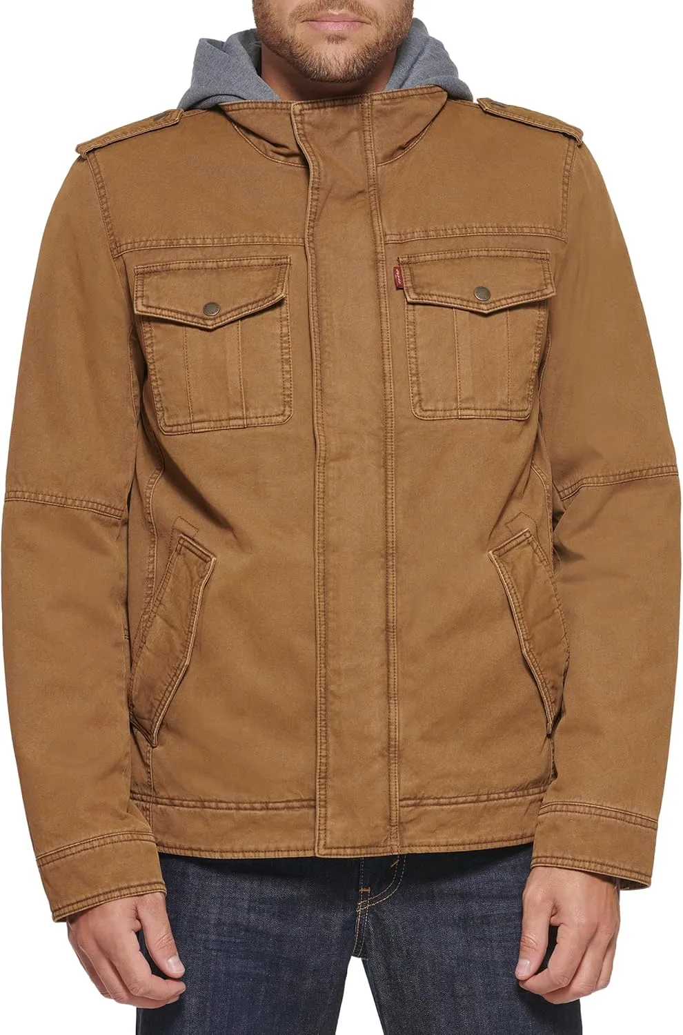 Levi's Men's Cotton Hooded Military Jacket All sizes available