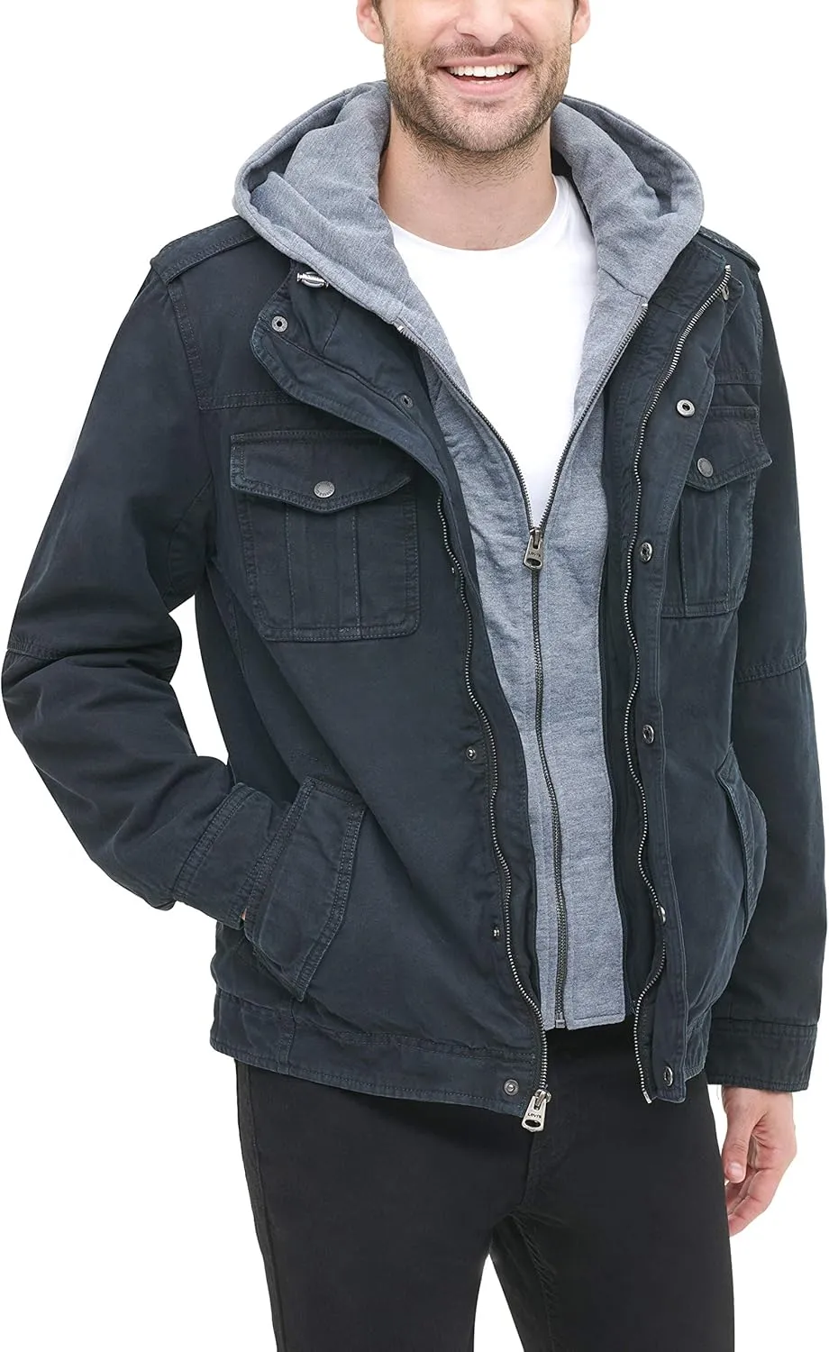 Levi's Men's Cotton Hooded Military Jacket All sizes available