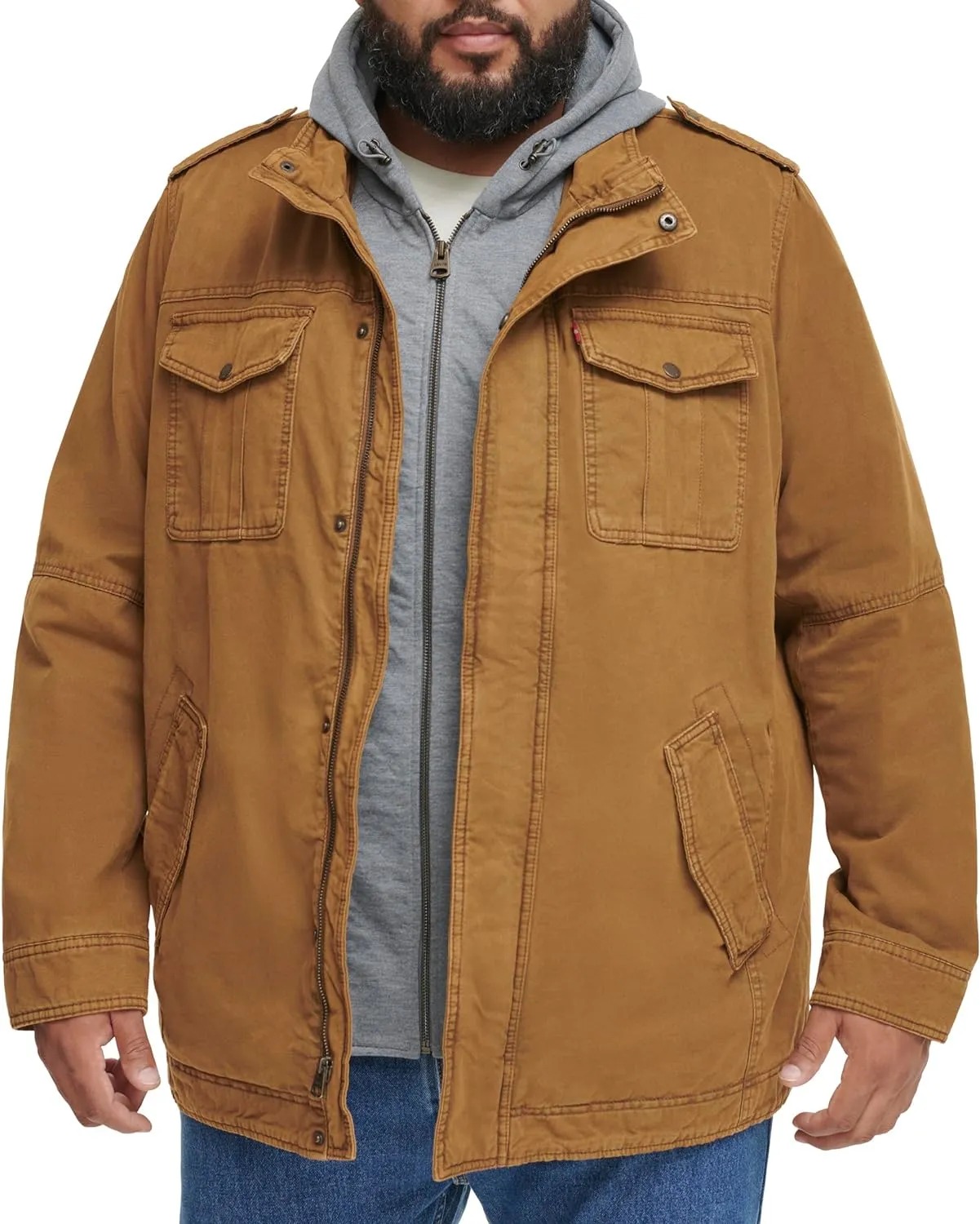 Levi's Men's Cotton Hooded Military Jacket All sizes available