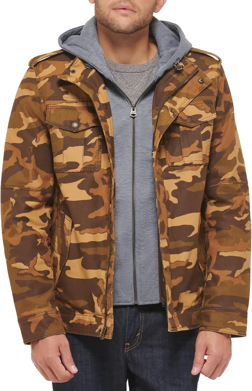 Levi's Men's Cotton Hooded Military Jacket All sizes available