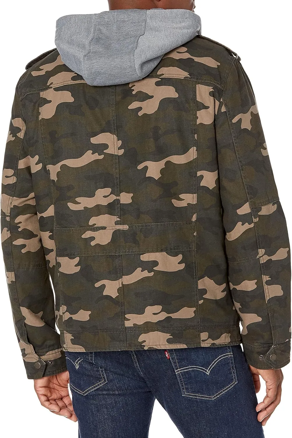 Levi's Men's Cotton Hooded Military Jacket All sizes available