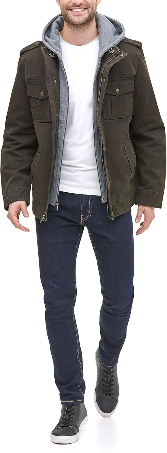 Levi's Men's Cotton Hooded Military Jacket All sizes available