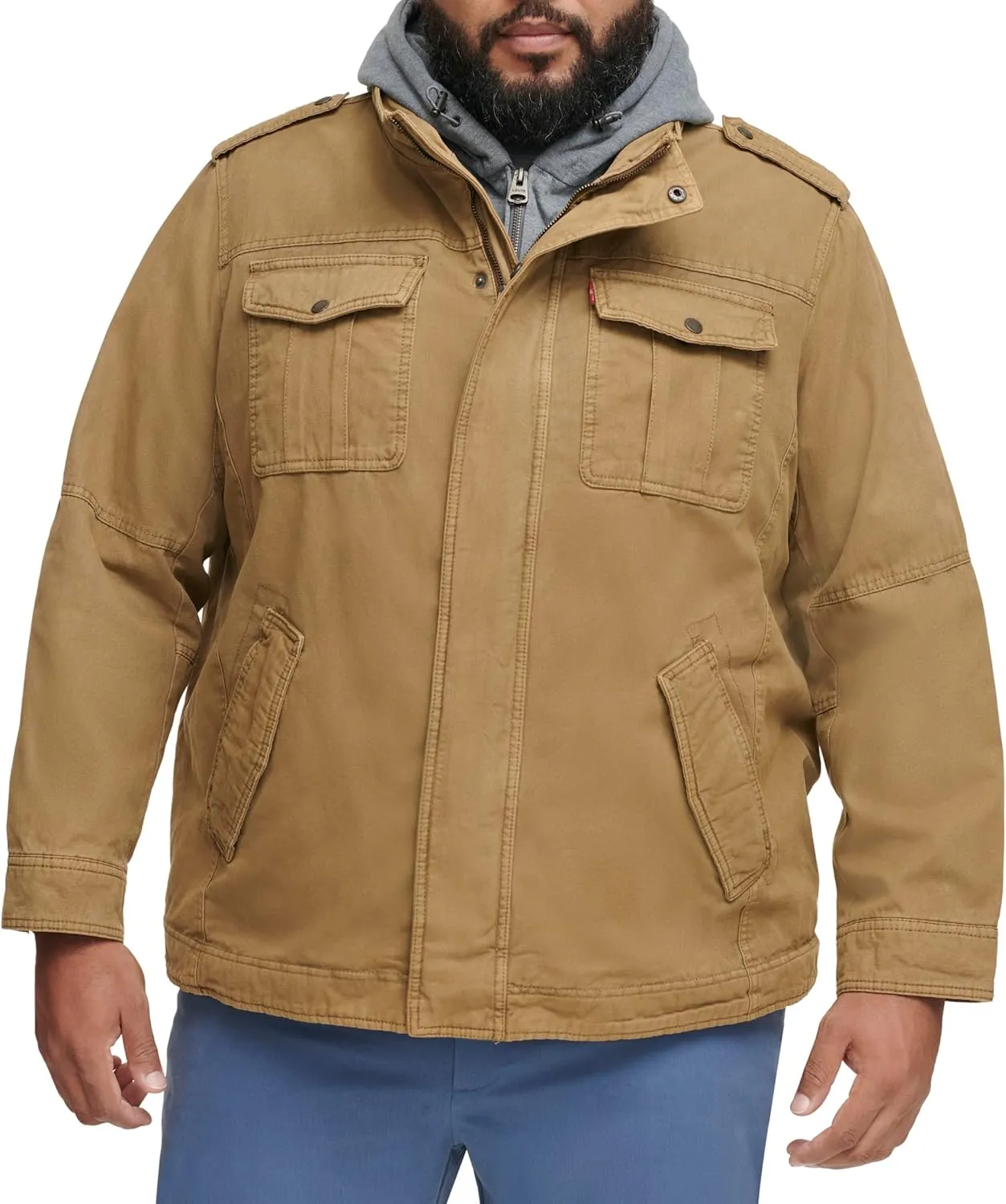 Levi's Men's Cotton Hooded Military Jacket All sizes available