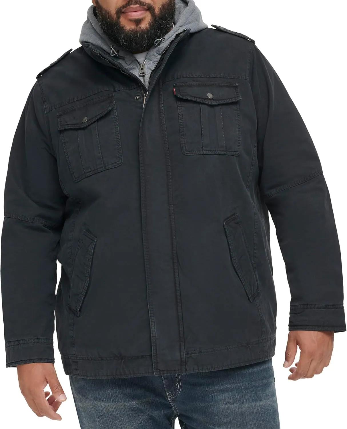 Levi's Men's Cotton Hooded Military Jacket All sizes available