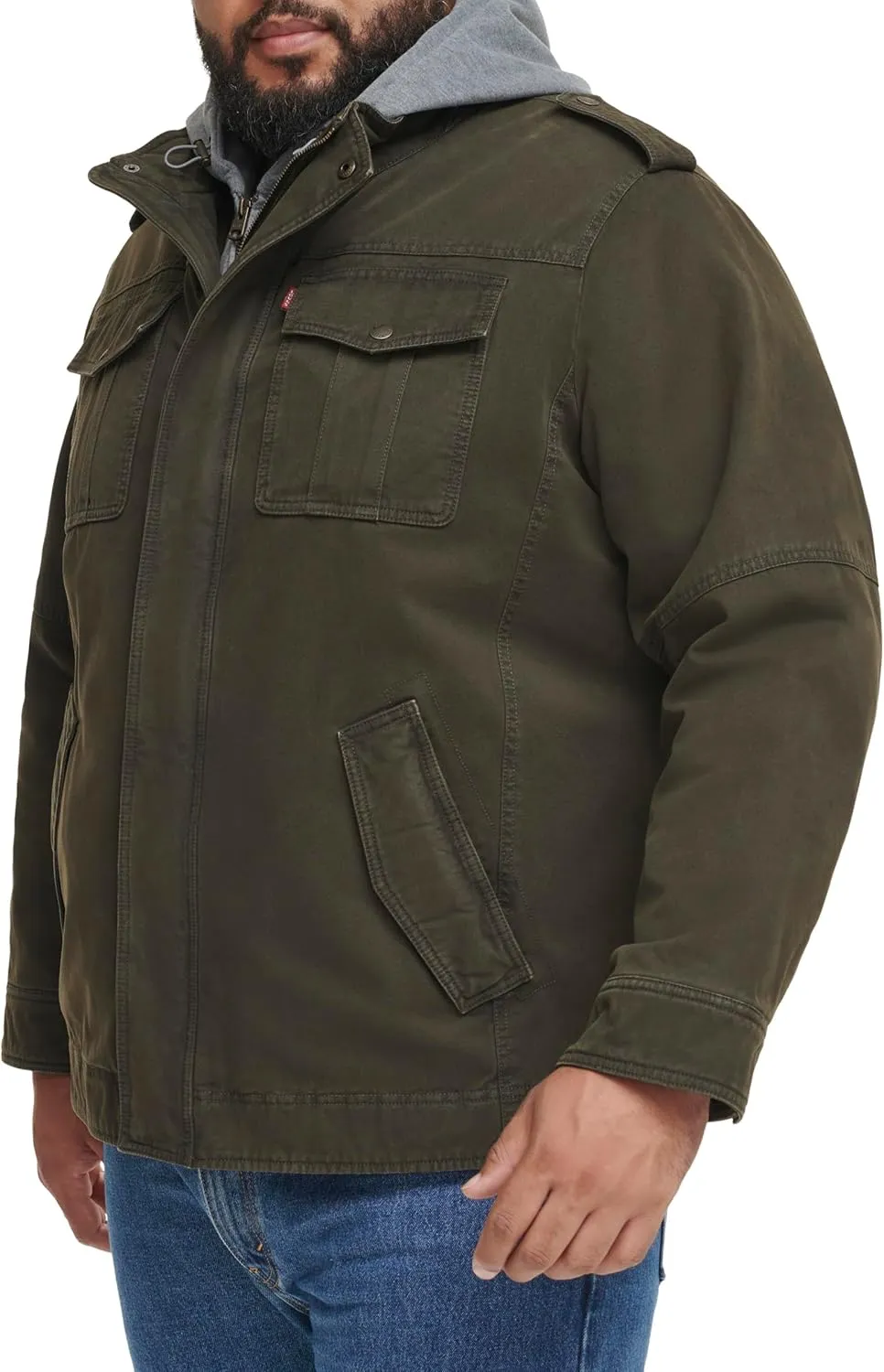 Levi's Men's Cotton Hooded Military Jacket All sizes available