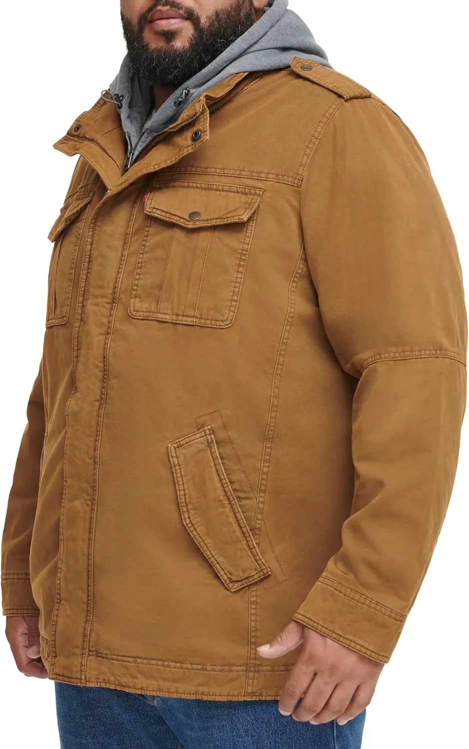 Levi's Men's Cotton Hooded Military Jacket All sizes available
