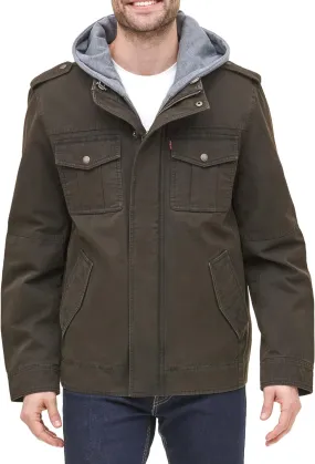 Levi's Men's Cotton Hooded Military Jacket All sizes available