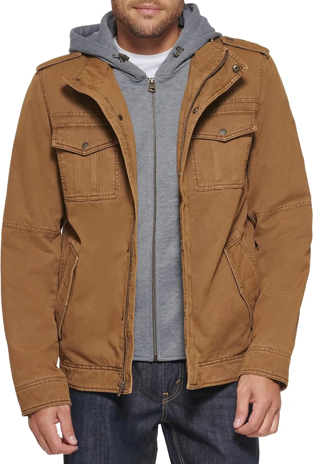 Levi's Men's Cotton Hooded Military Jacket All sizes available