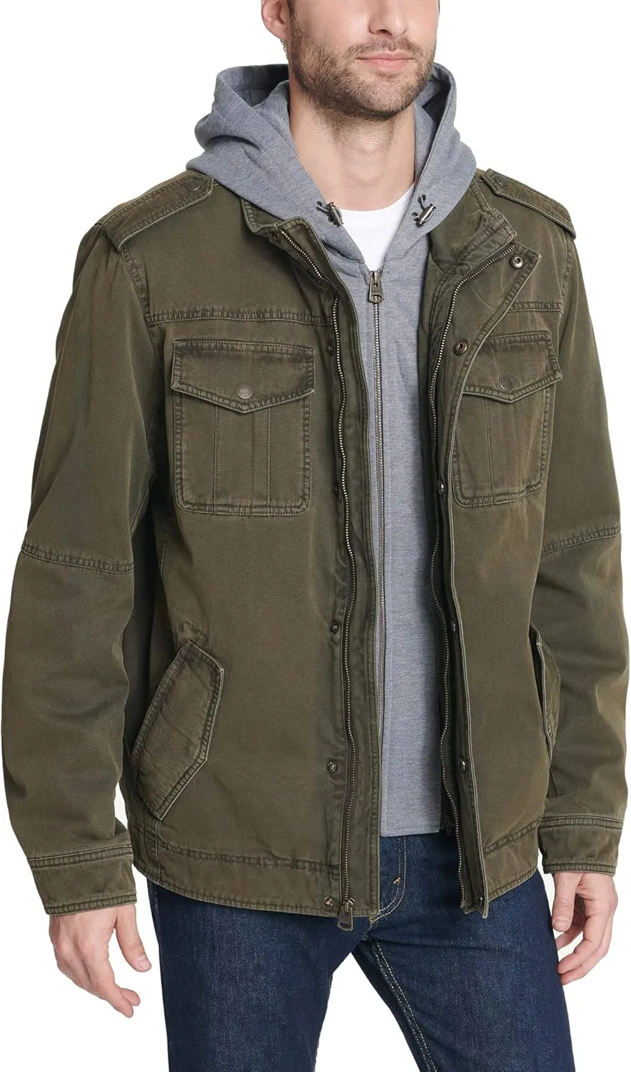 Levi's Men's Cotton Hooded Military Jacket All sizes available