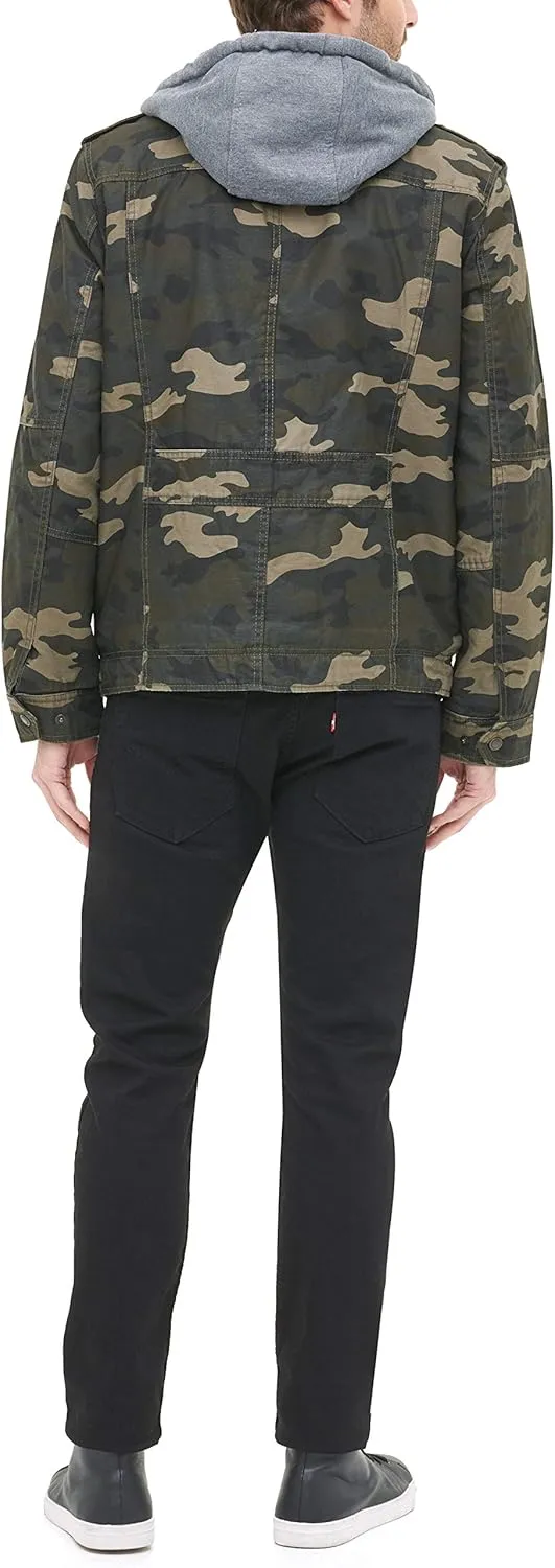 Levi's Men's Cotton Hooded Military Jacket All sizes available
