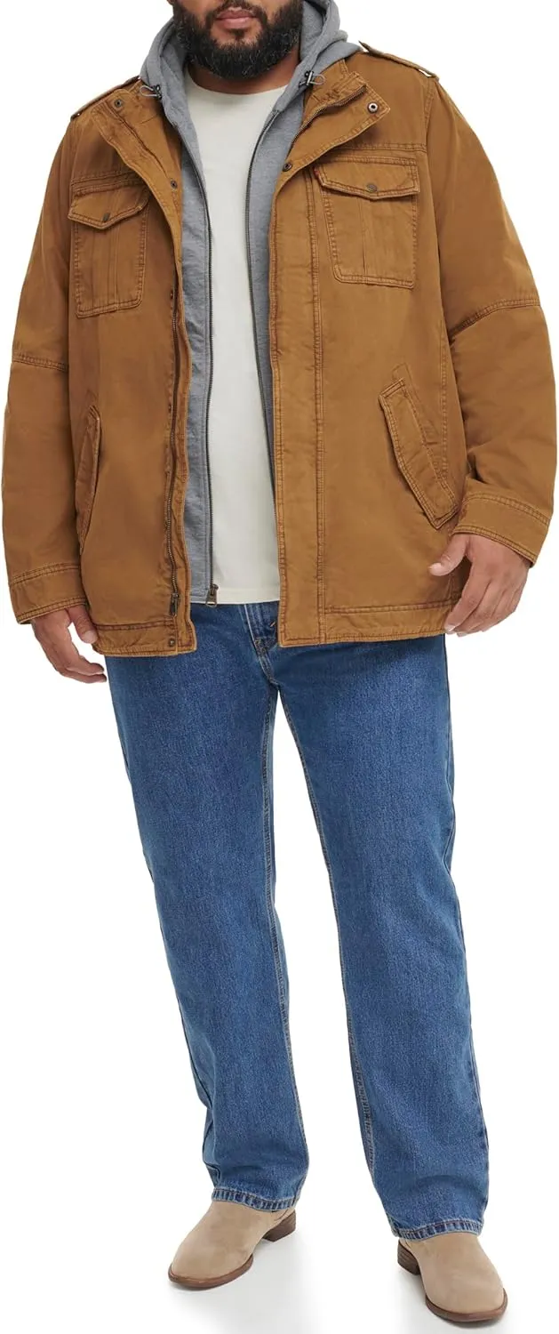 Levi's Men's Cotton Hooded Military Jacket All sizes available