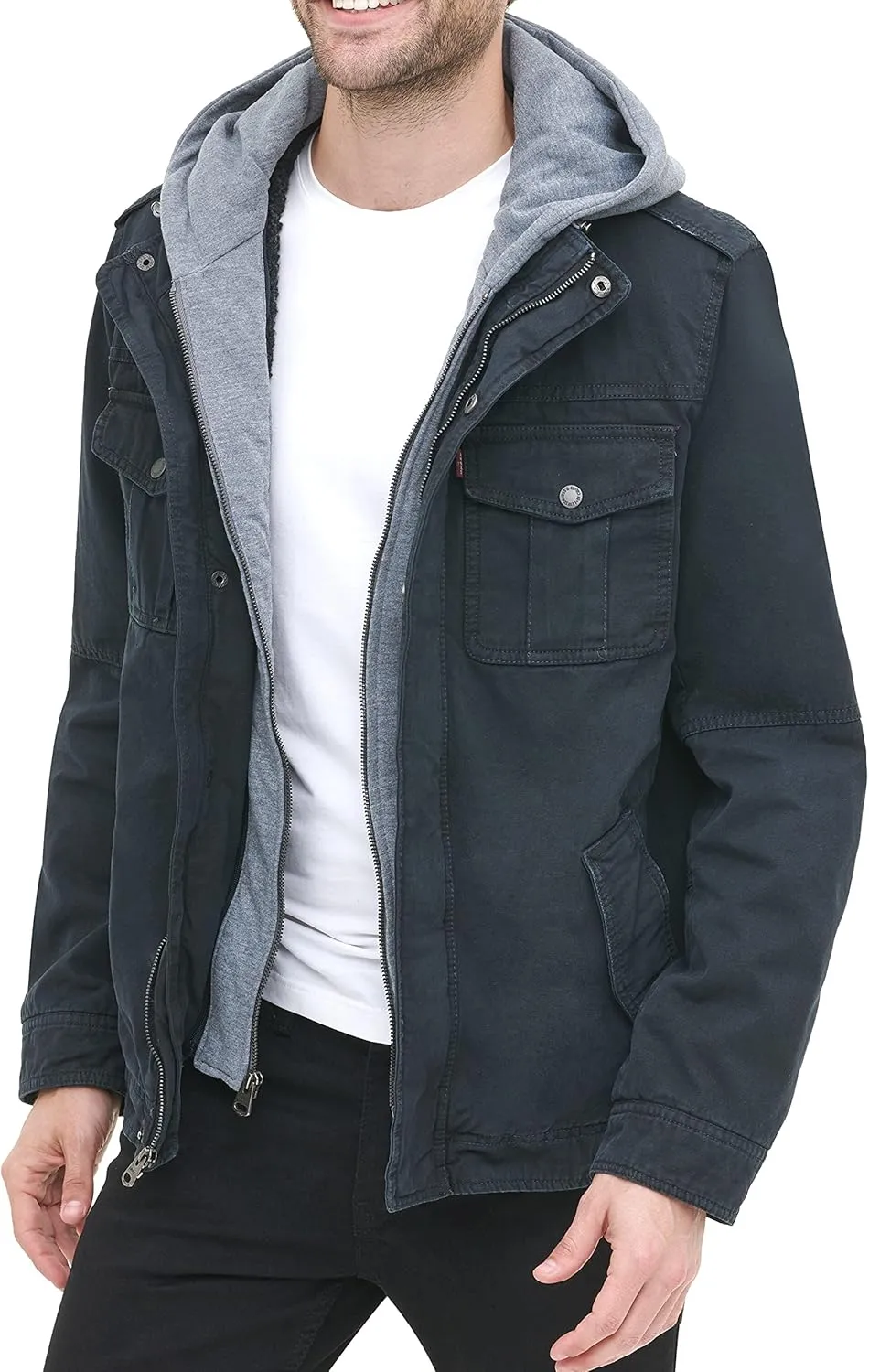 Levi's Men's Cotton Hooded Military Jacket All sizes available