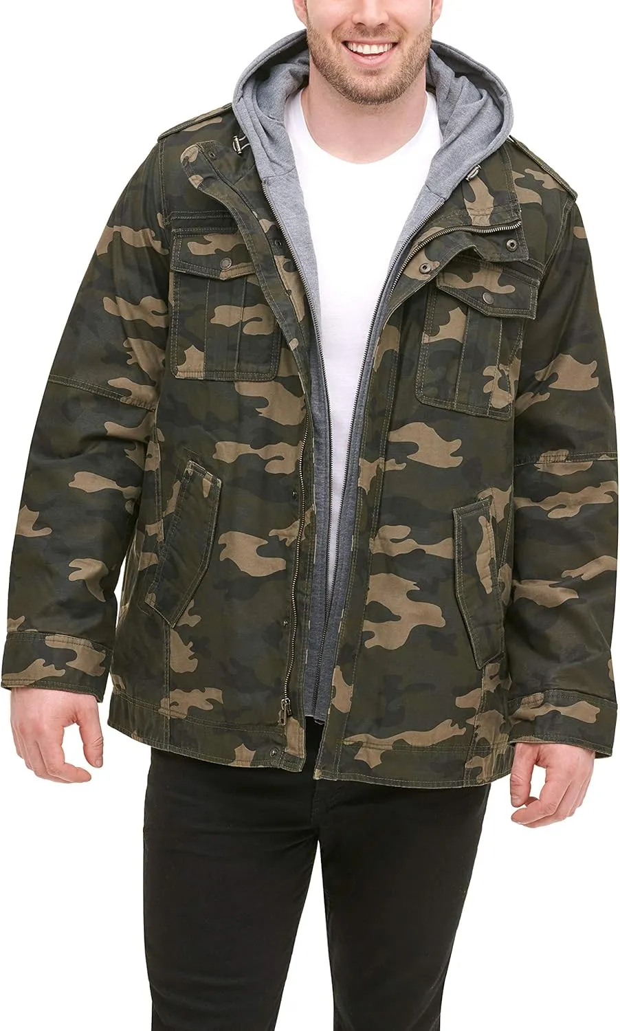 Levi's Men's Cotton Hooded Military Jacket All sizes available