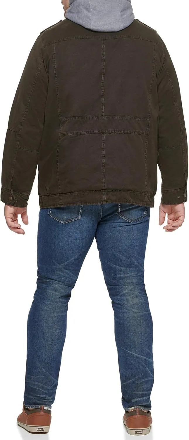 Levi's Men's Cotton Hooded Military Jacket All sizes available