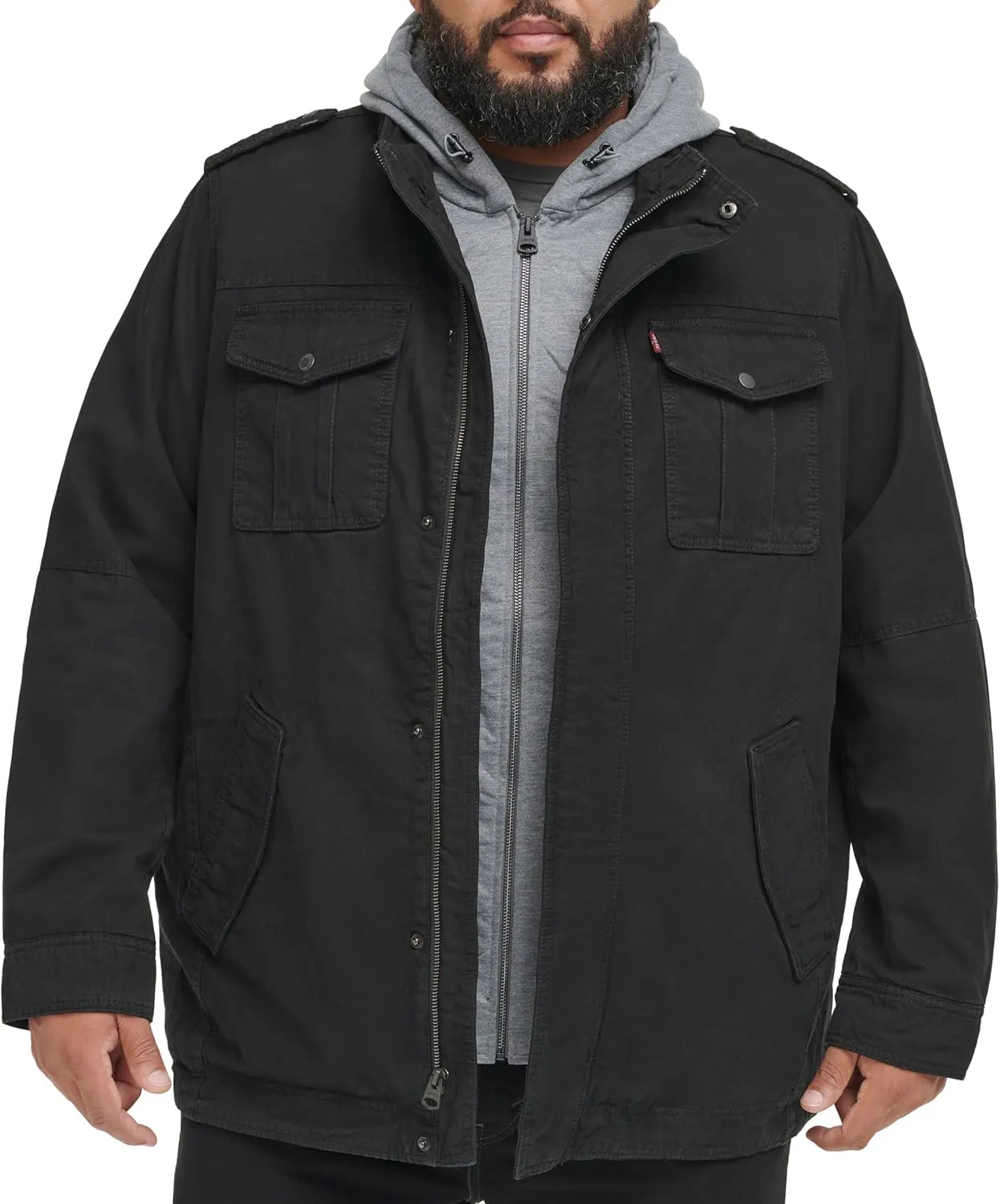 Levi's Men's Cotton Hooded Military Jacket All sizes available