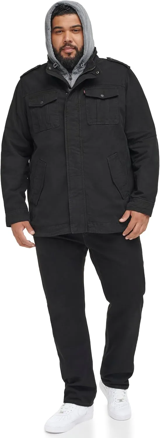 Levi's Men's Cotton Hooded Military Jacket All sizes available