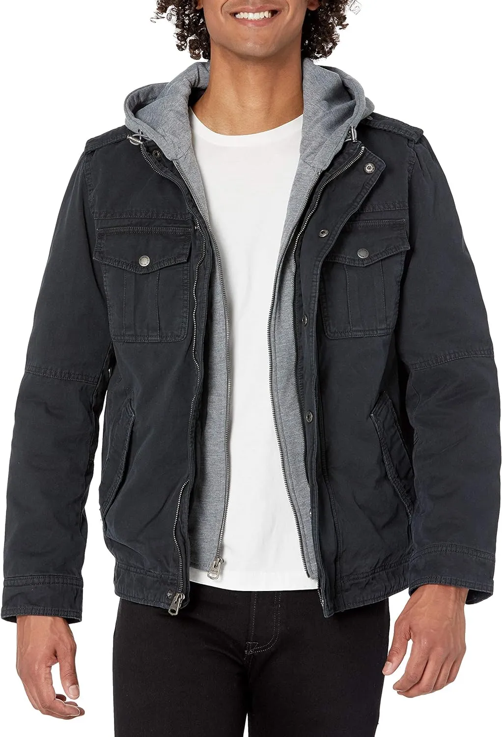 Levi's Men's Cotton Hooded Military Jacket All sizes available