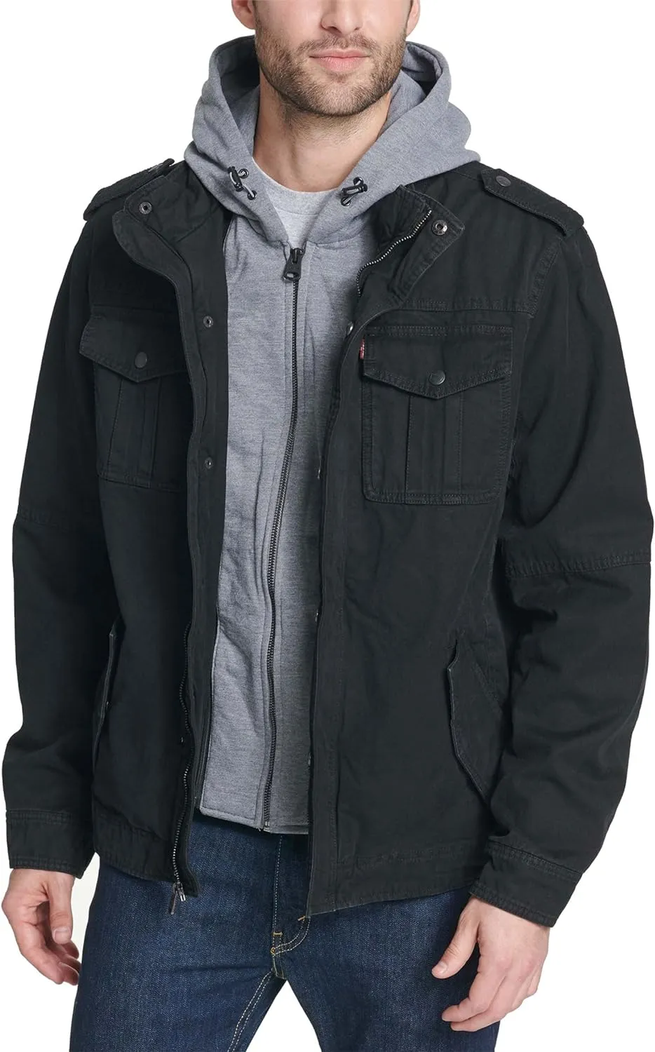 Levi's Men's Cotton Hooded Military Jacket All sizes available