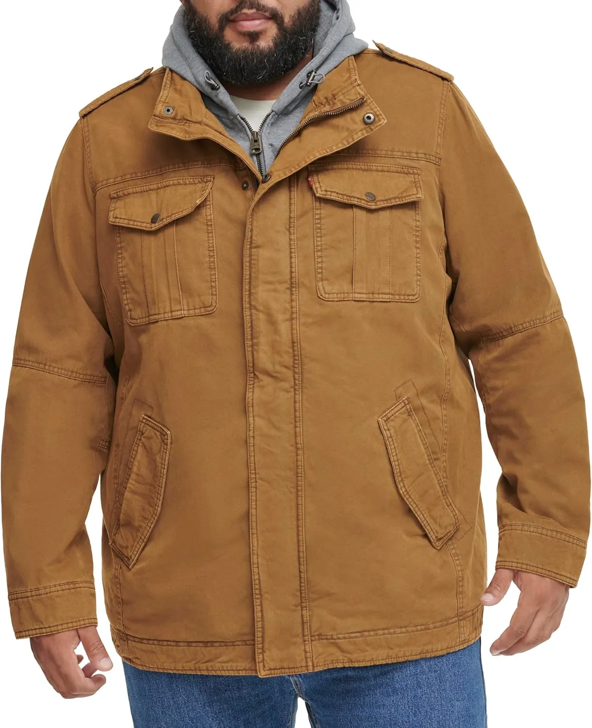 Levi's Men's Cotton Hooded Military Jacket All sizes available